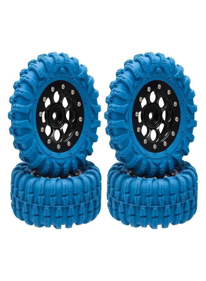 مجموعة إطارات عجلات GOUPRC مقاس 1.3 بوصة، جنوط ألومنيوم بنظام Beadlock، إطارات بنمط مداس مخالب التنين، مناسبة لسيارات SCX24 وTRX4M بمقياس 1/18 و1/24، سيارات تحكم عن بعد زاحفة وعربات. - Image 1